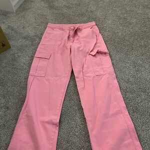 Pink cargo pants
